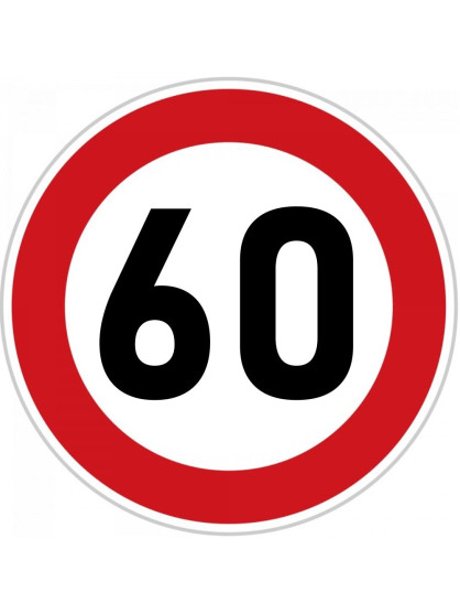 Obrázek na jedlém papíře - Dopravní značka "60" - kruh