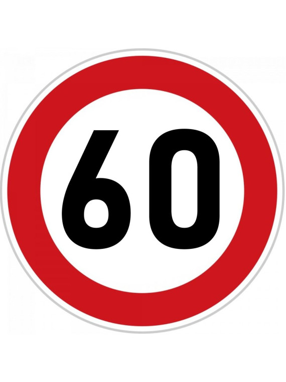 Obrázek na jedlém papíře - Dopravní značka "60" - kruh