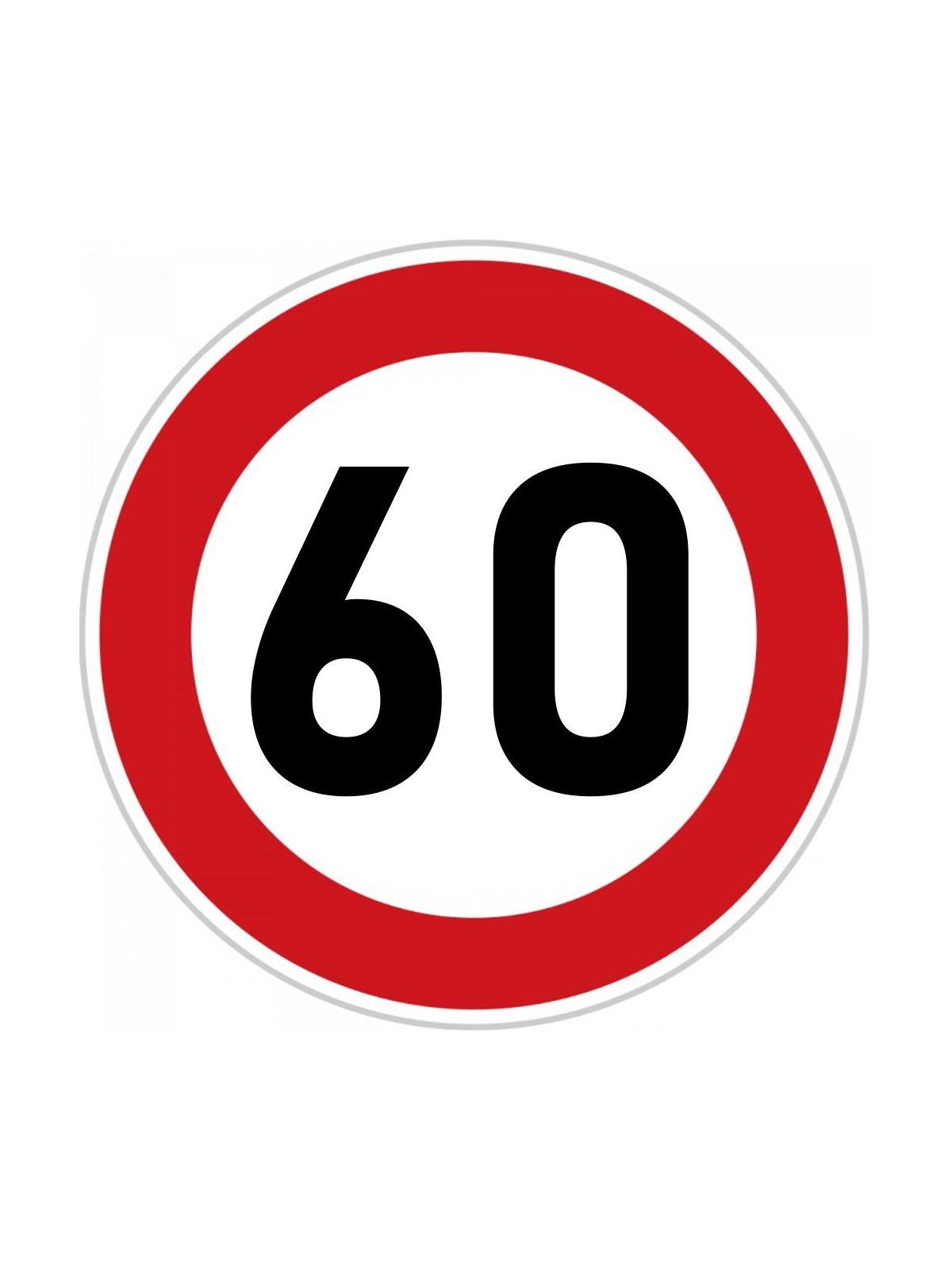 Obrázek na jedlém papíře - Dopravní značka "60" - kruh