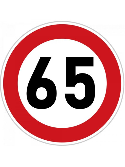 Obrázek na jedlém papíře - Dopravní značka "65" - kruh