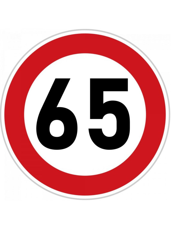 Obrázek na jedlém papíře - Dopravní značka "65" - kruh