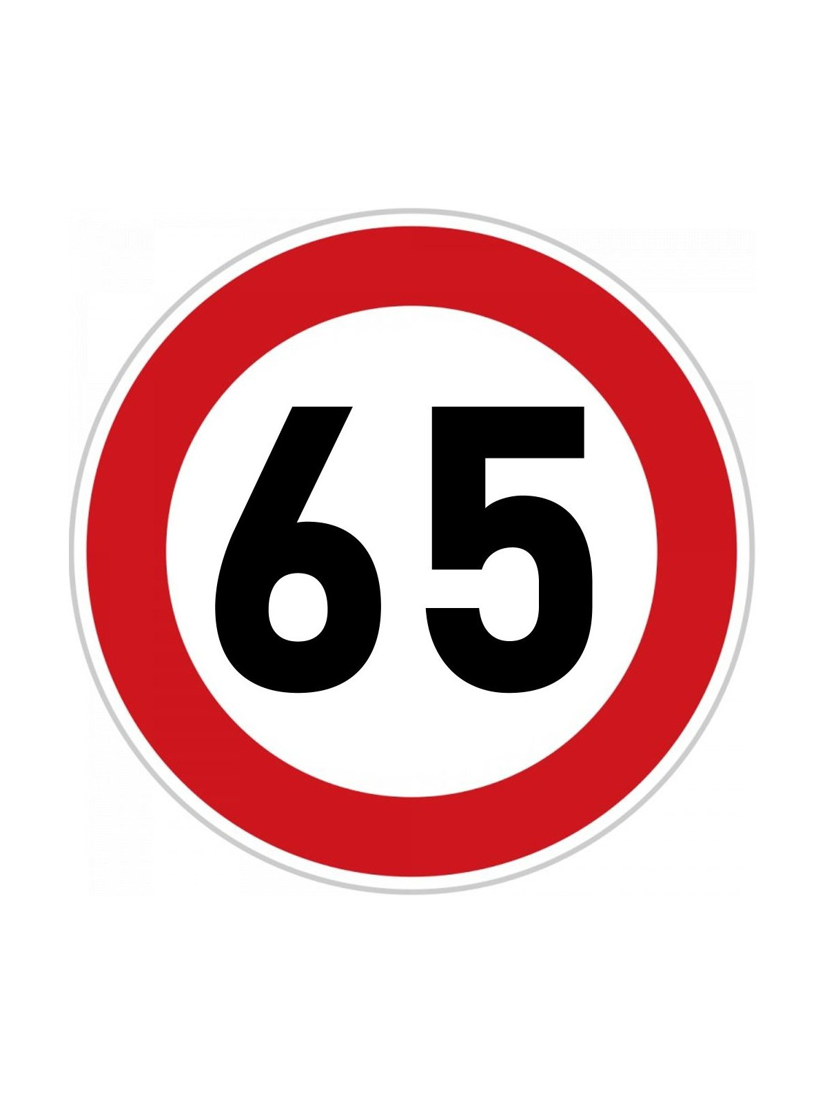 Obrázek na jedlém papíře - Dopravní značka "65" - kruh