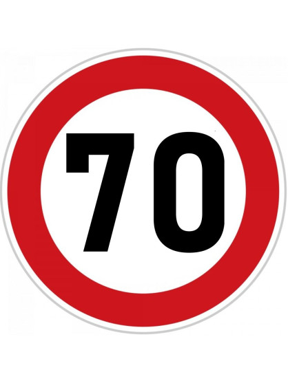 Obrázek na jedlém papíře - Dopravní značka "70" - kruh
