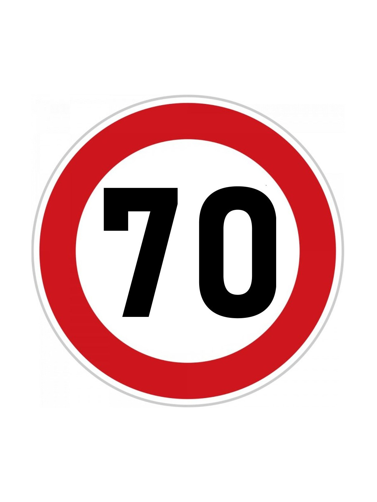 Obrázek na jedlém papíře - Dopravní značka "70" - kruh