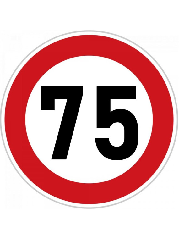 Obrázek na jedlém papíře - Dopravní značka "75" - kruh