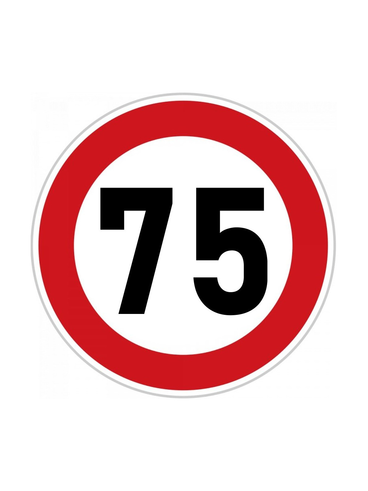 Obrázek na jedlém papíře - Dopravní značka "75" - kruh