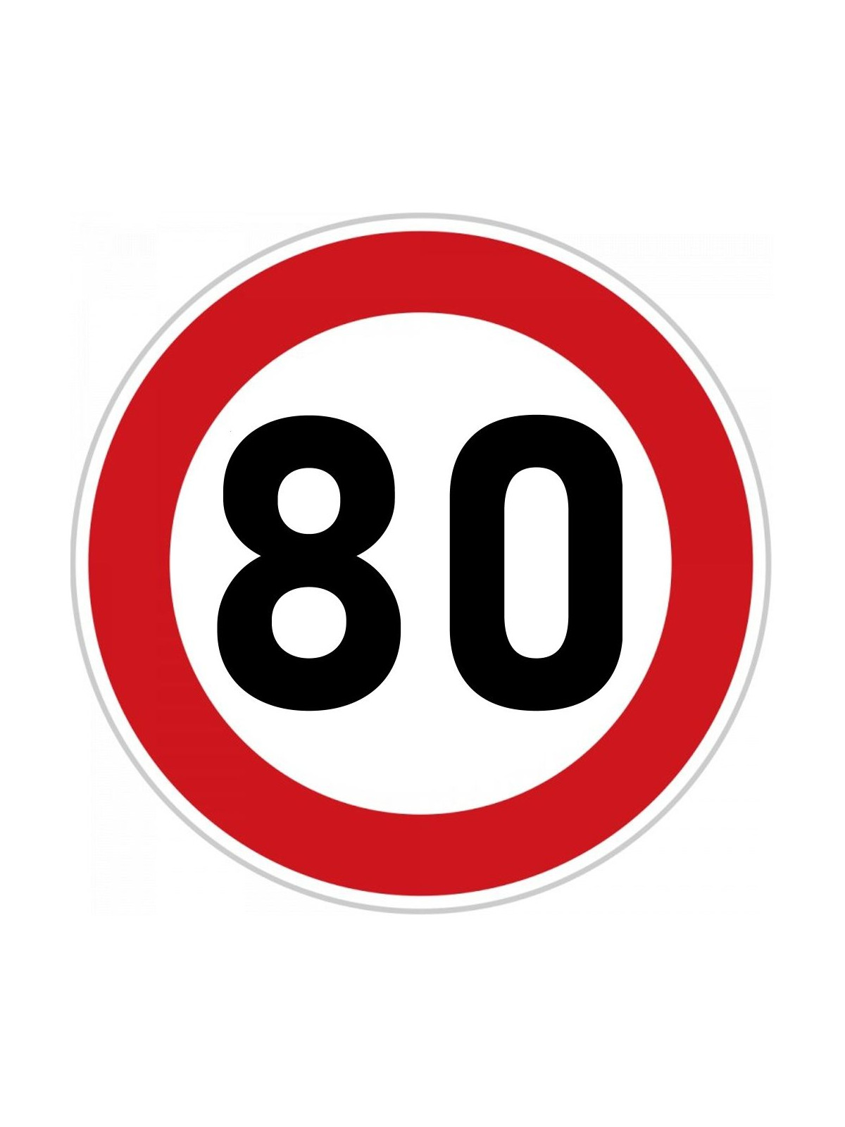 Obrázek na jedlém papíře - Dopravní značka "80" - kruh