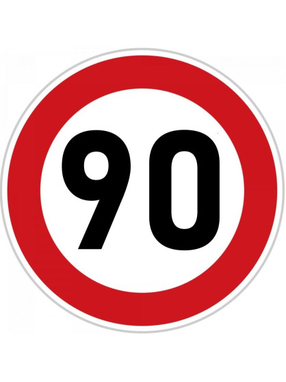Obrázek na jedlém papíře - Dopravní značka "90" - kruh