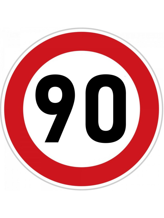 Obrázek na jedlém papíře - Dopravní značka "90" - kruh