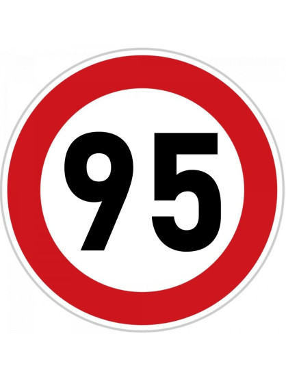 Obrázek na jedlém papíře - Dopravní značka "95" - kruh