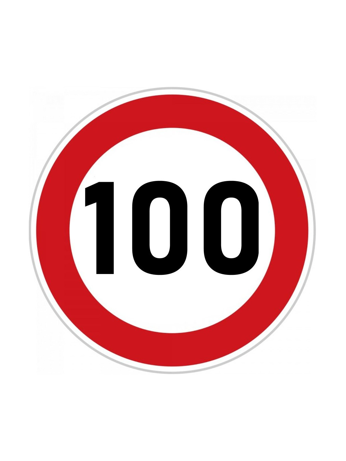 Obrázek na jedlém papíře - Dopravní značka "100" - kruh