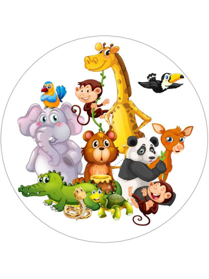 Obrázek na jedlém papíře - Kamarádi ze ZOO - kruh