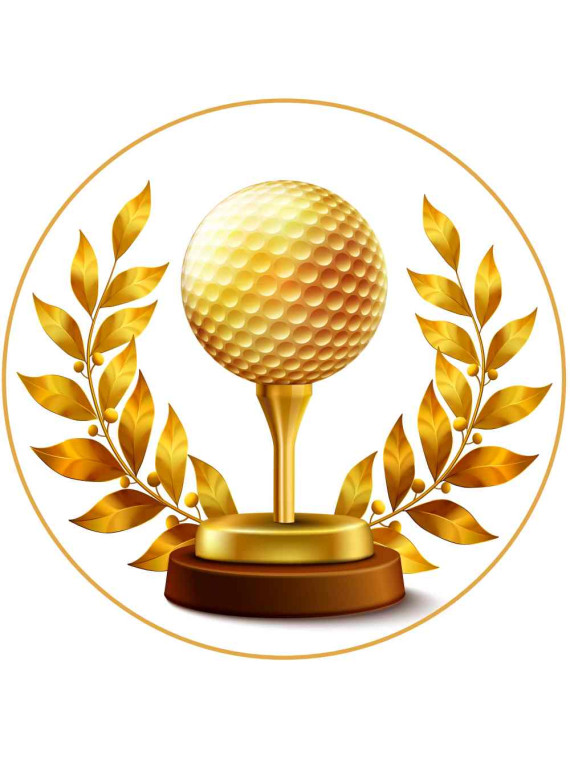 Obrázek na jedlém papíře - Golfové vítězství - kruh