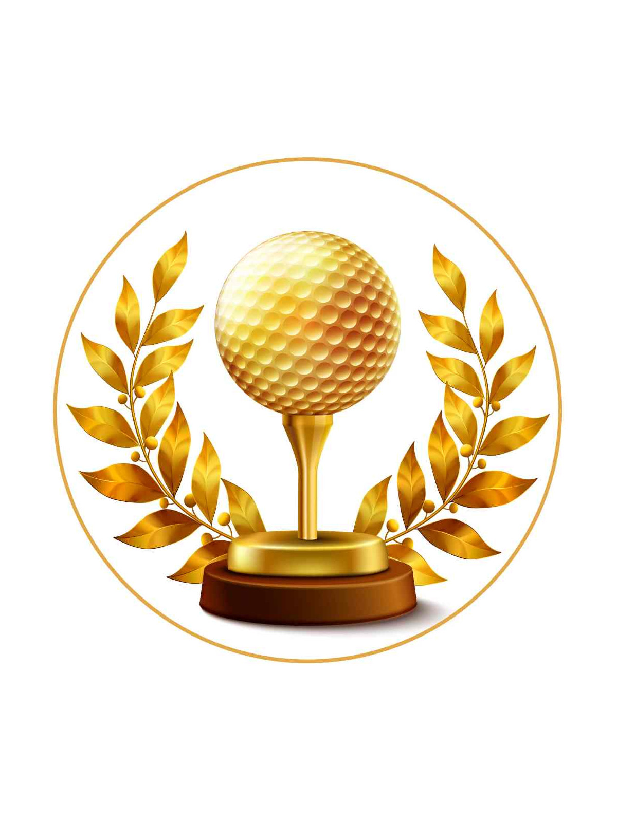 Obrázek na jedlém papíře - Golfové vítězství - kruh