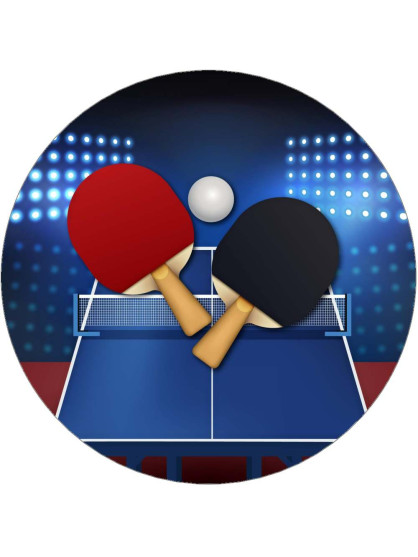 Obrázek na jedlém papíře - Ping pong - kruh