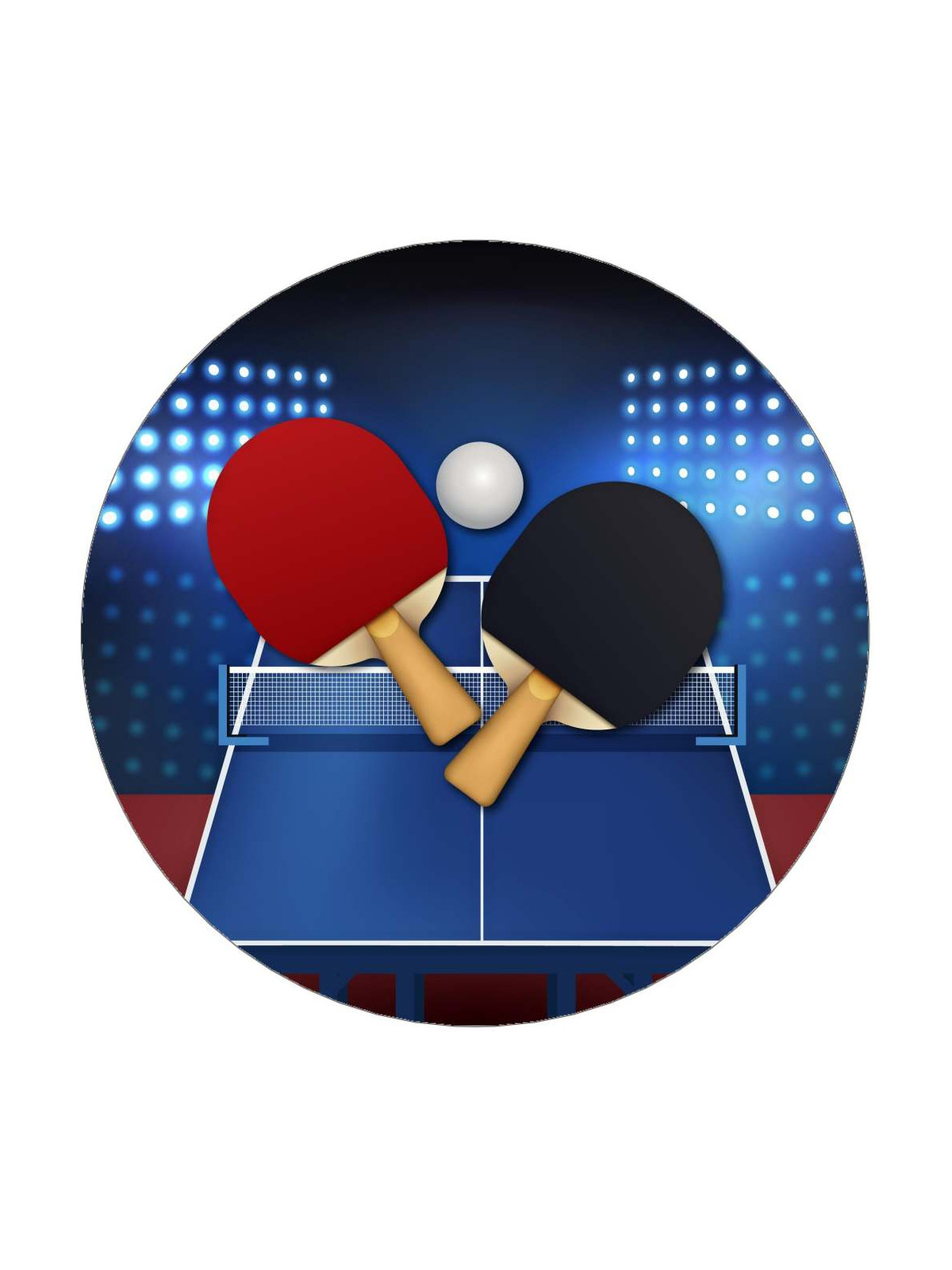 Obrázek na jedlém papíře - Ping pong - kruh