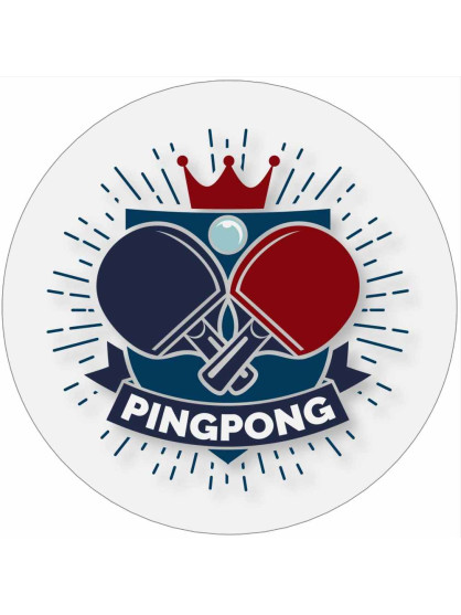 Obrázek na jedlém papíře - Královský Ping Pong - kruh