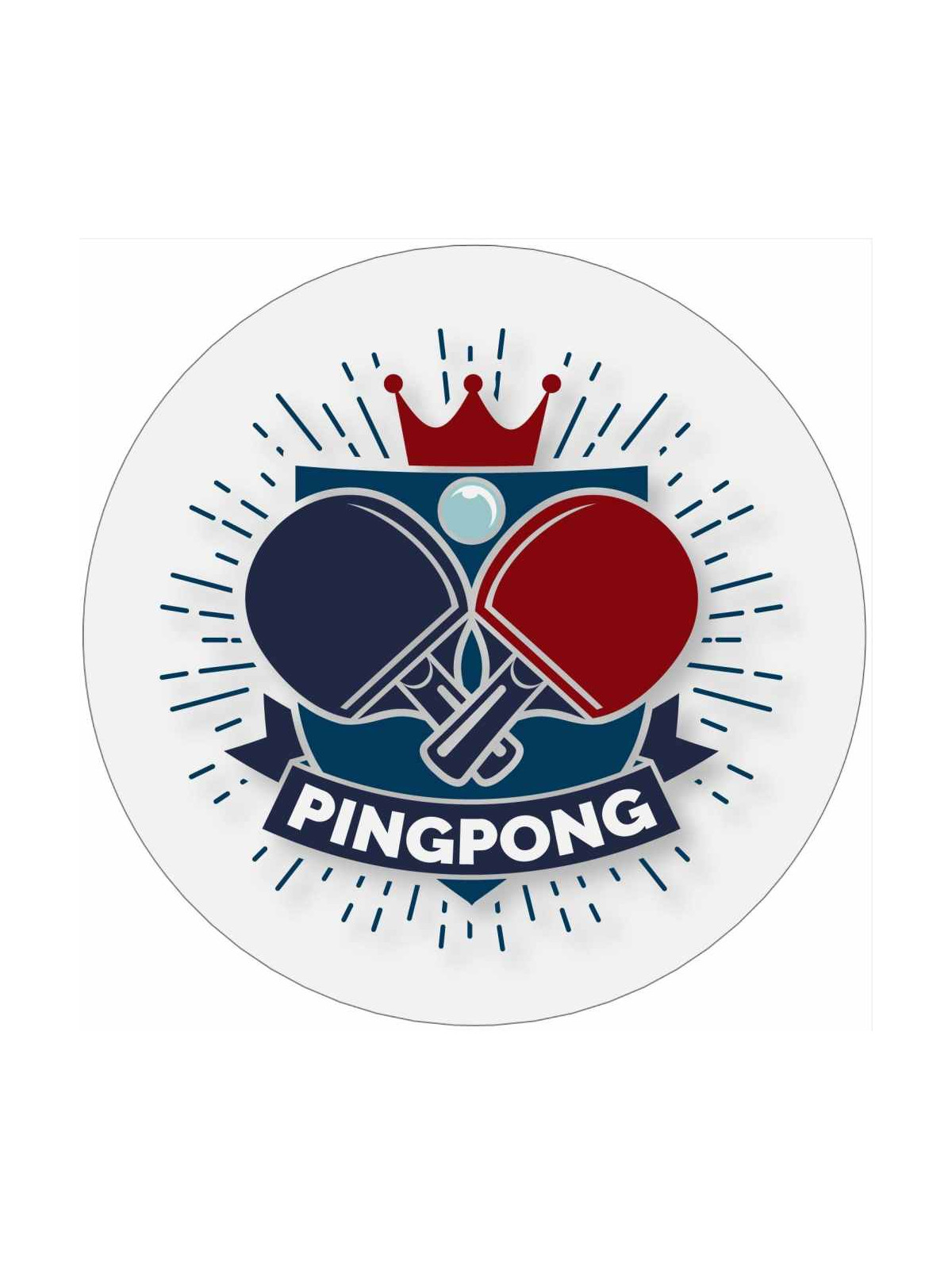 Obrázek na jedlém papíře - Královský Ping Pong - kruh
