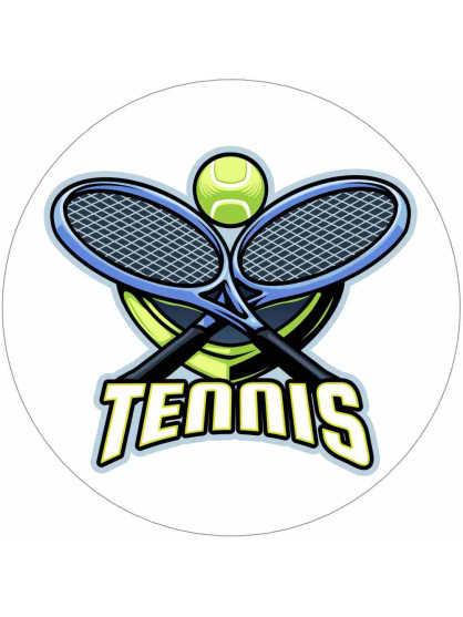 Obrázek na jedlém papíře - Tenis - kruh