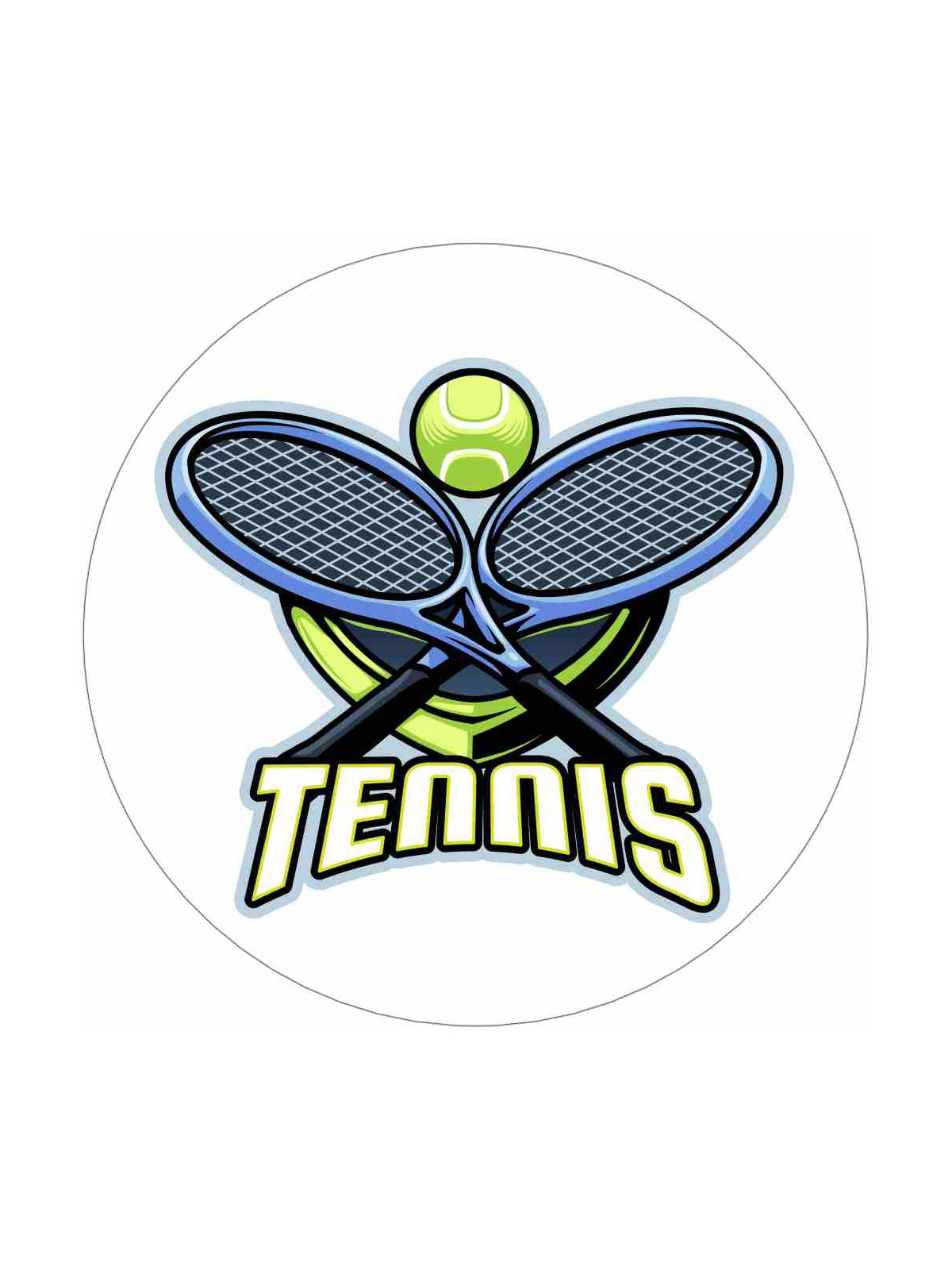 Obrázek na jedlém papíře - Tenis - kruh