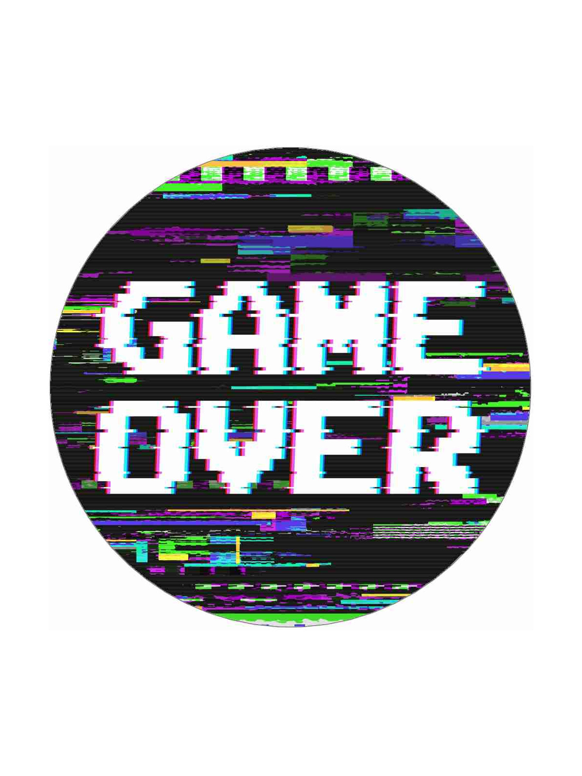 Obrázek na jedlém papíře - Game Over - kruh