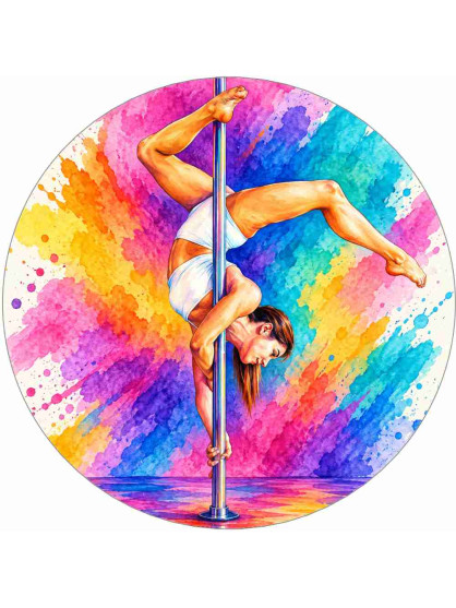 Obrázek na jedlém papíře - Pole dance - kruh