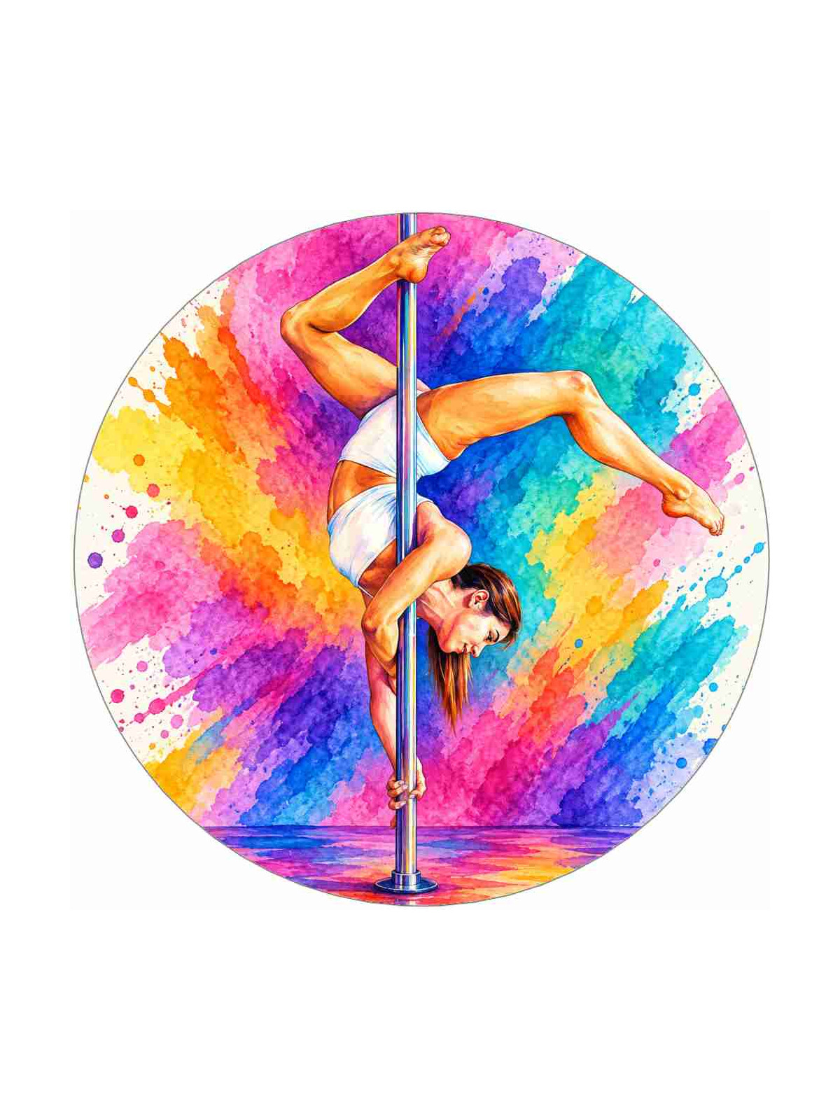 Obrázek na jedlém papíře - Pole dance - kruh