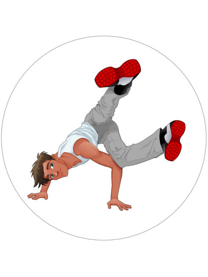 Obrázek na jedlém papíře - Breakdance - kruh