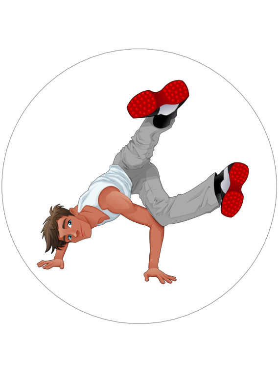 Obrázek na jedlém papíře - Breakdance - kruh