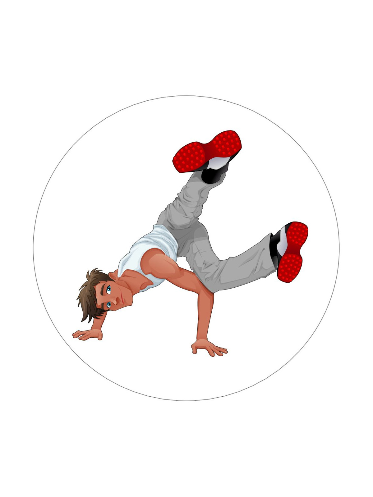 Obrázek na jedlém papíře - Breakdance - kruh
