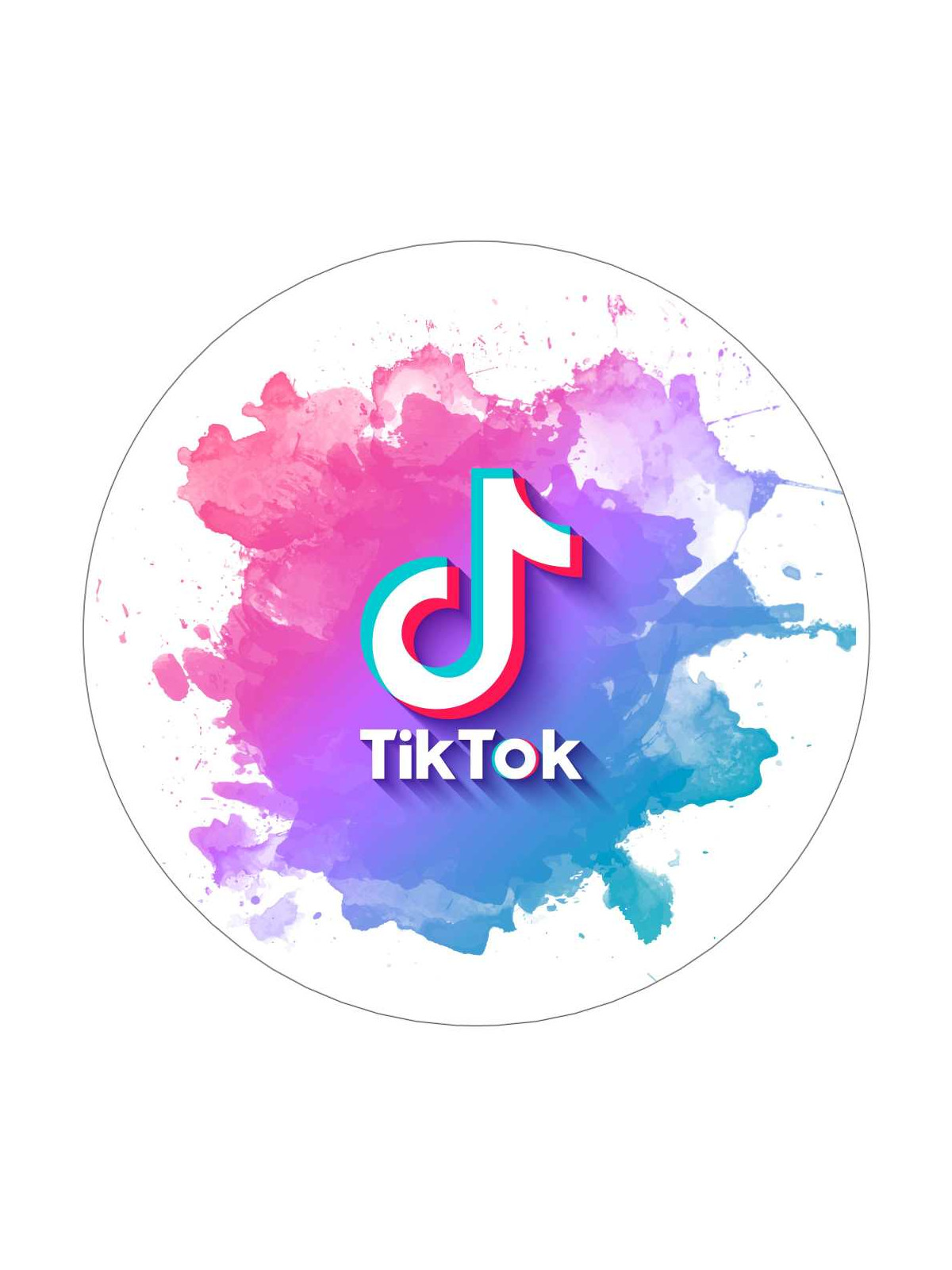 Obrázek na jedlém papíře - Tik Tok- kruh