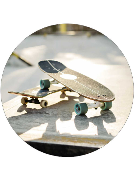 Obrázek na jedlém papíře - Skateboard na výsluní - kruh