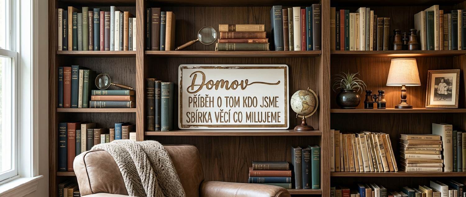 Příběh o domovu v interiéru.