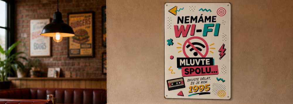 Nemáne wifi v interiéru.